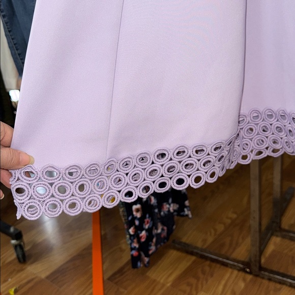 Donna Ricco Lavender Scuba Fit & Flare Dress - Size 12 spring - Picture 5 of 6